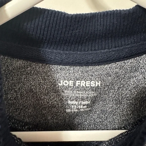 Joe Fresh Navy Blue Bomber Jacket Button Up Size 12-18 months Toddler Baby - Picture 6 of 7